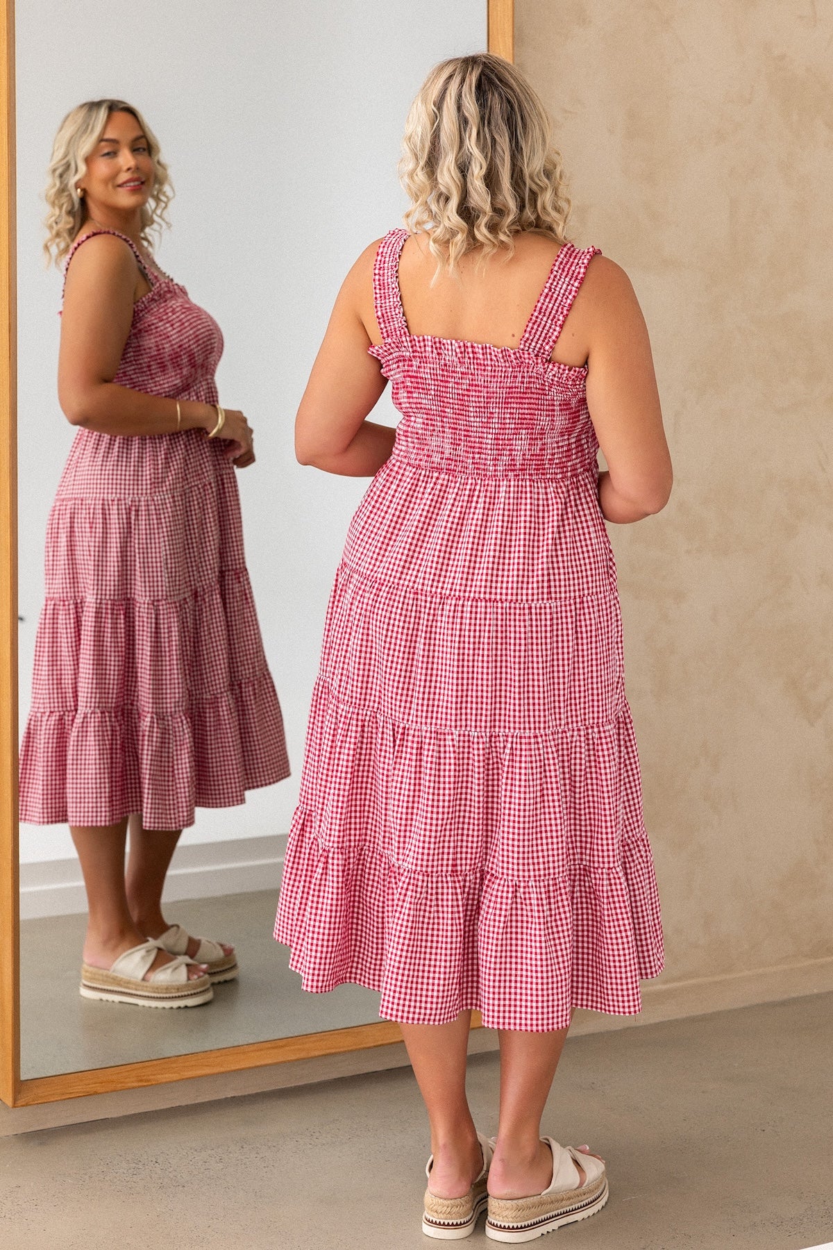 Adele Dress - Red Gingham - Image 4