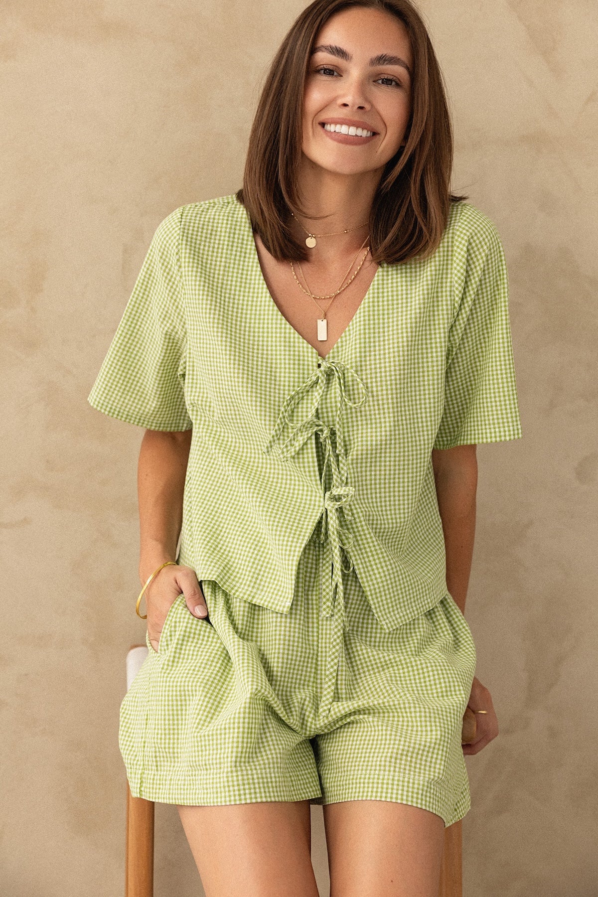 Asha Top - Apple Gingham - Image 13