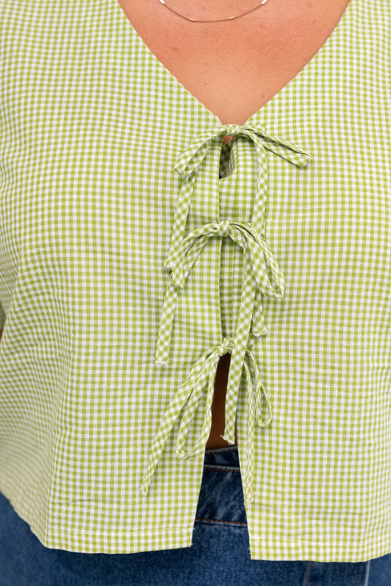 Asha Top - Apple Gingham - Image 3