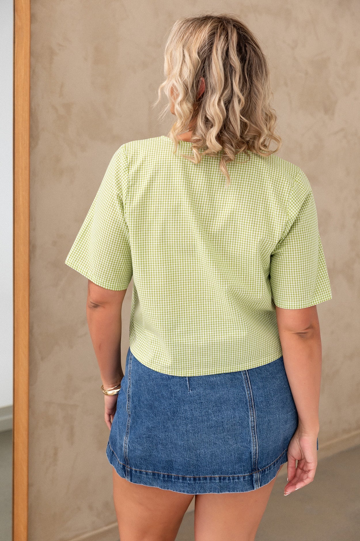 Asha Top - Apple Gingham - Image 6