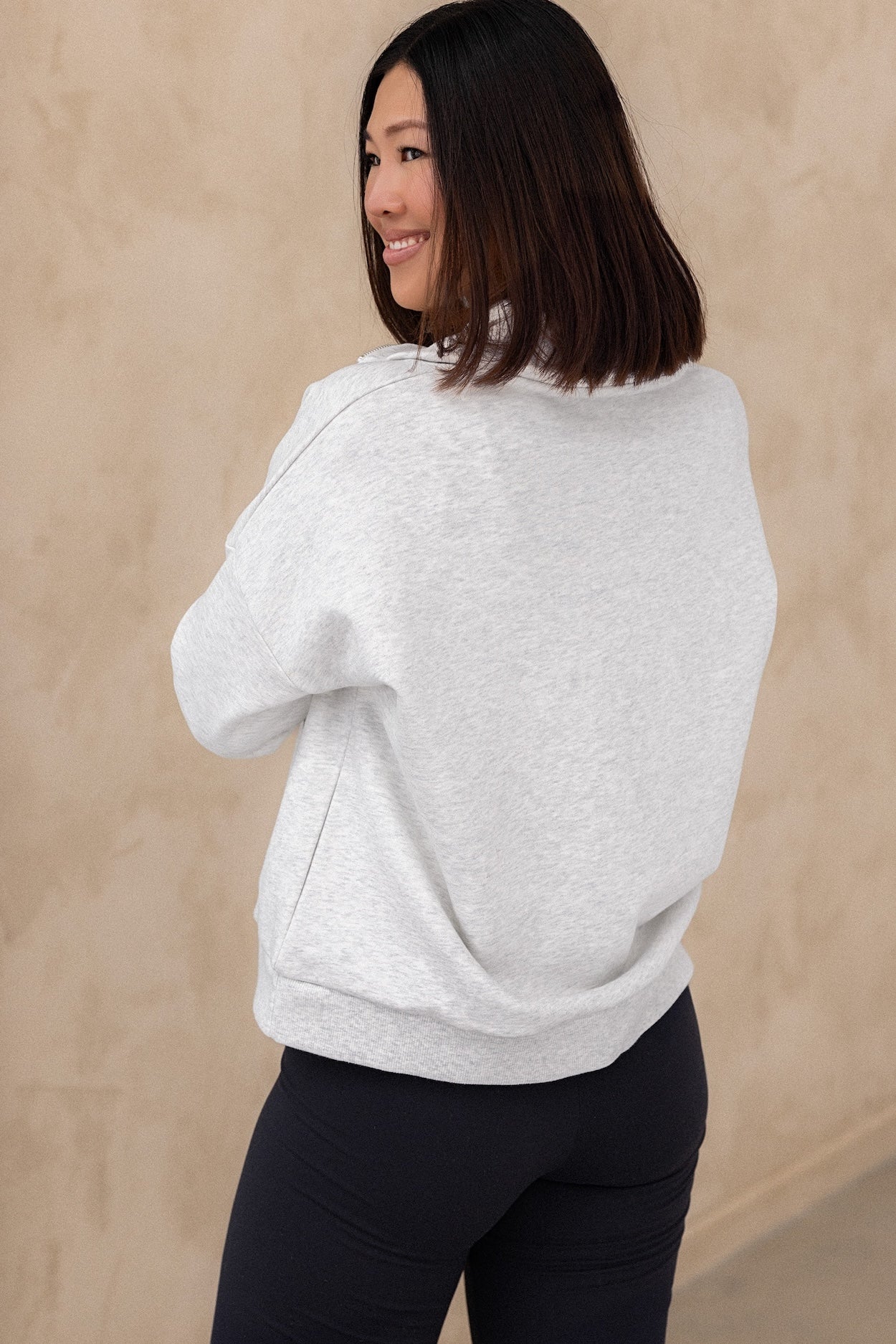 Collar Zip Sweater - Marle - Image 11