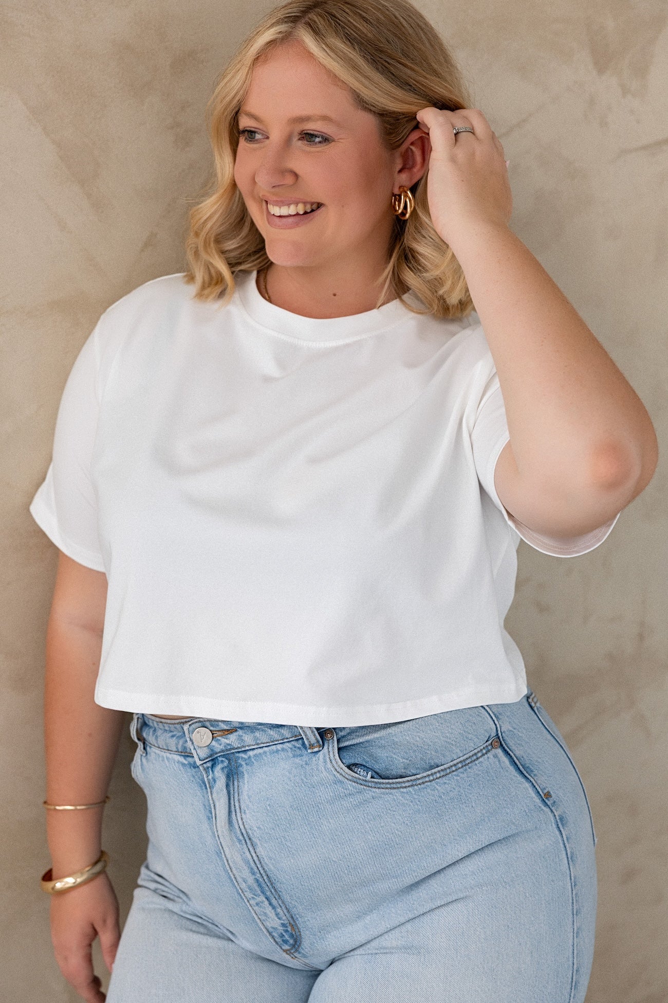 Crop Tee - White - Image 6