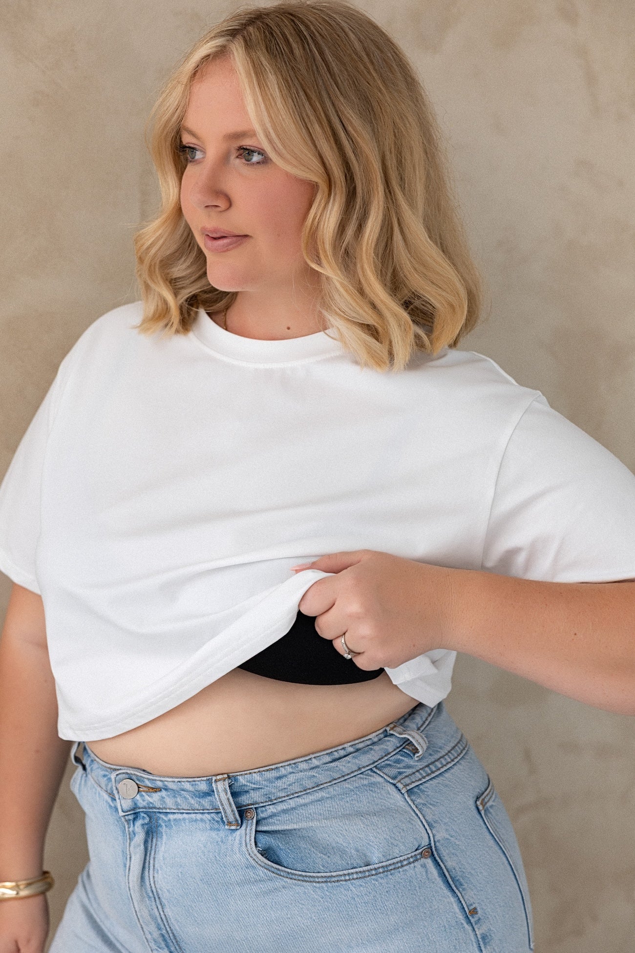 Crop Tee - White - Image 8