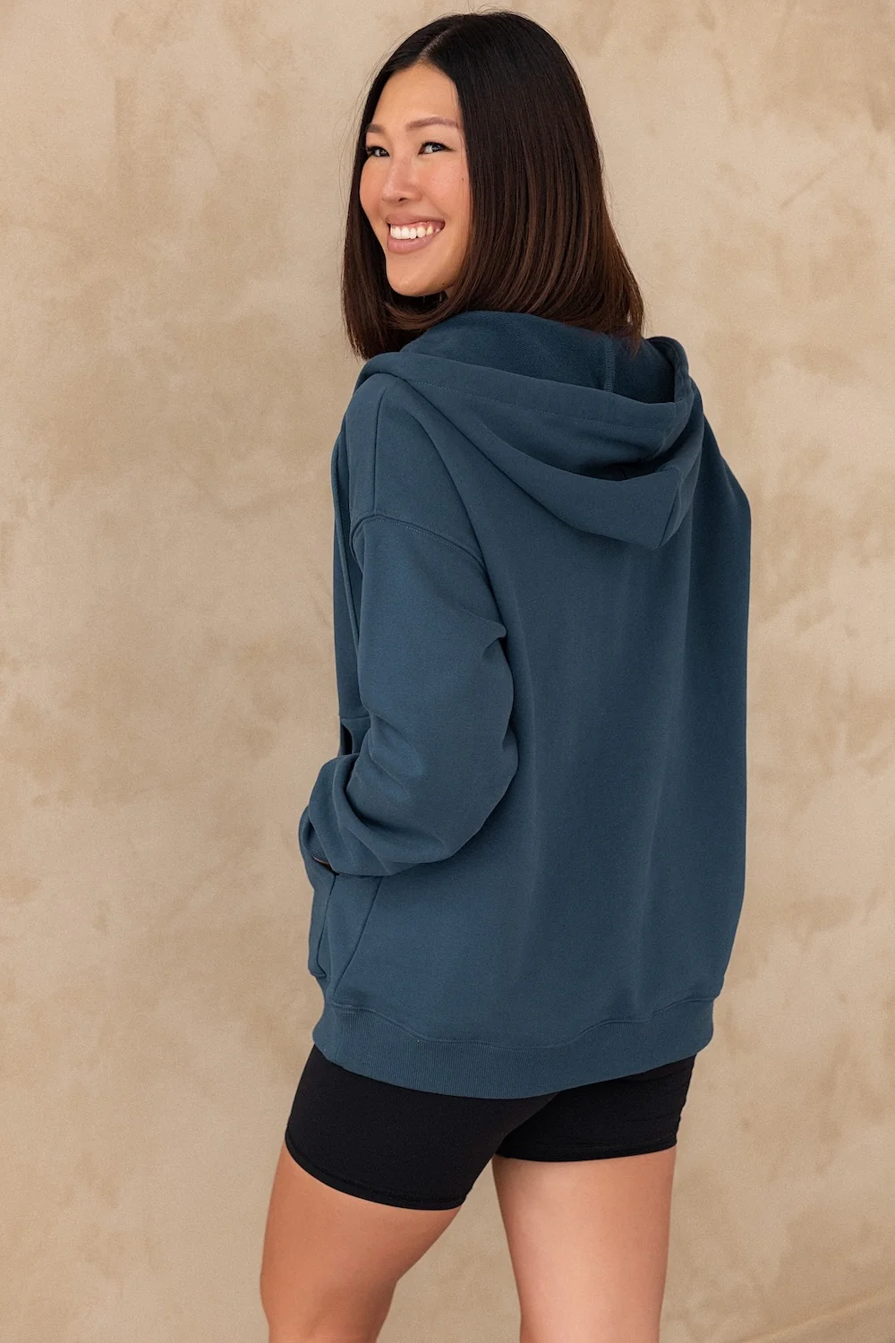 Half Zip Hoodie - Steel - Image 11