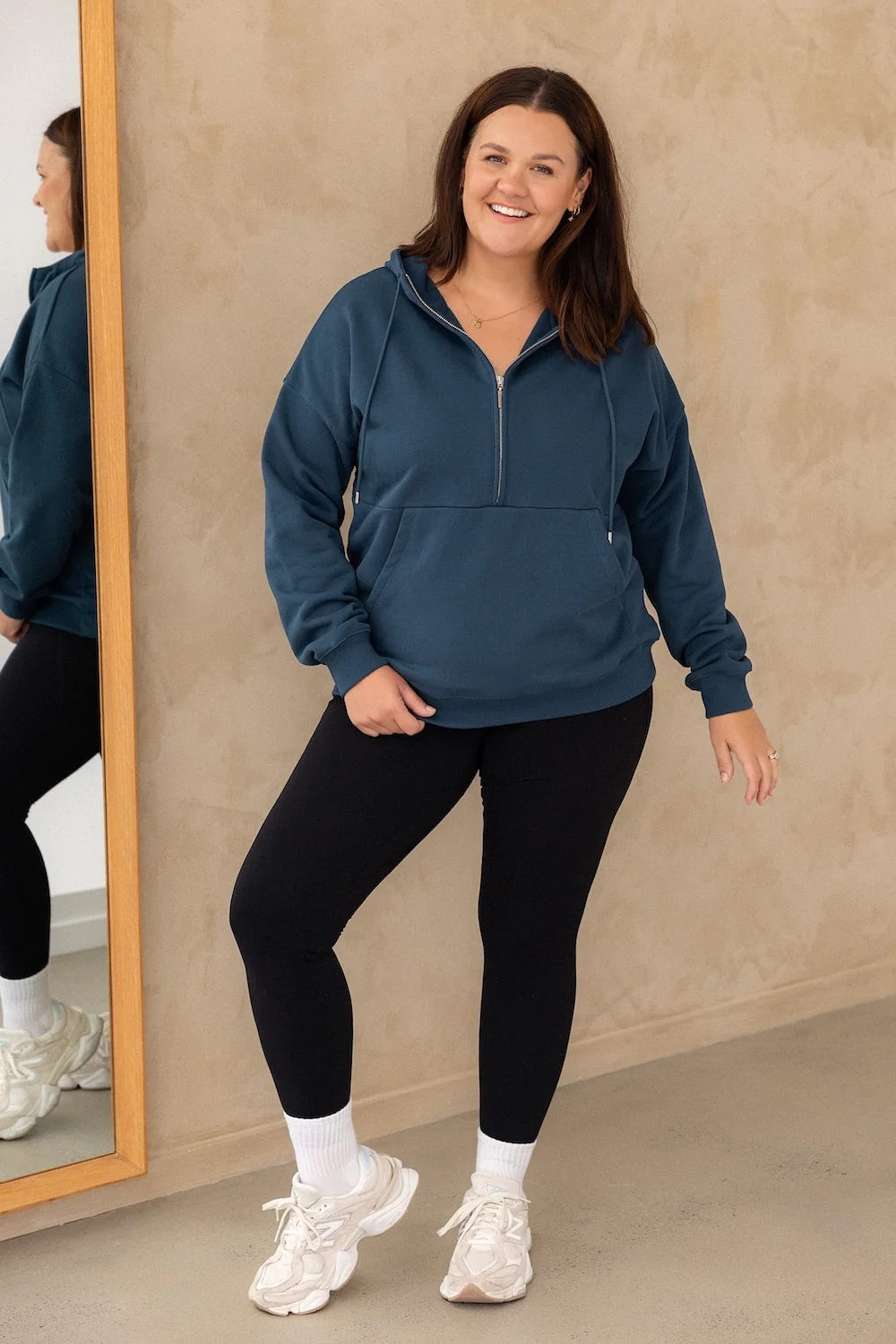 Half Zip Hoodie - Steel - Image 9