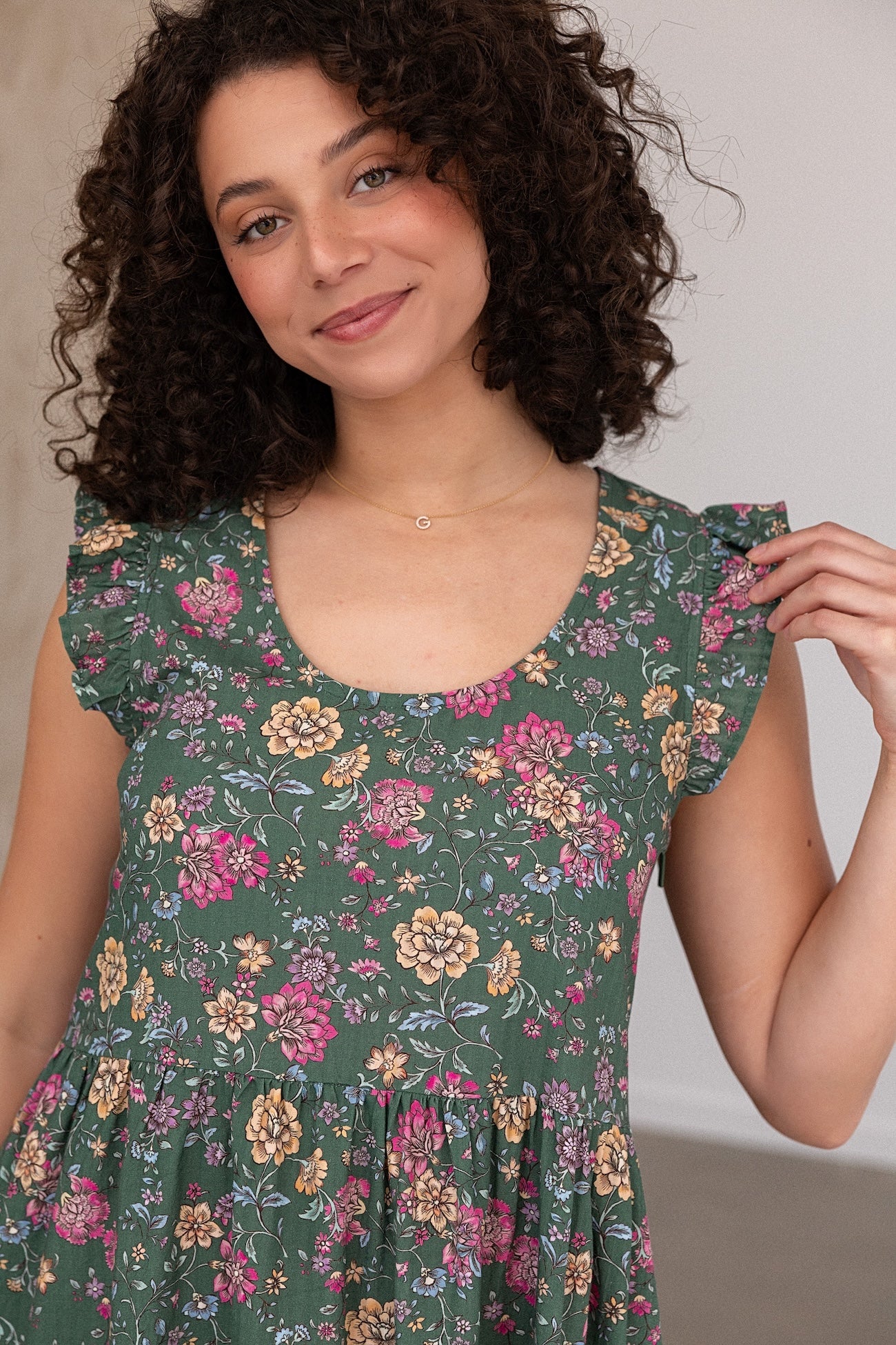 Lucy Dress - Emerald Botanica - Image 12