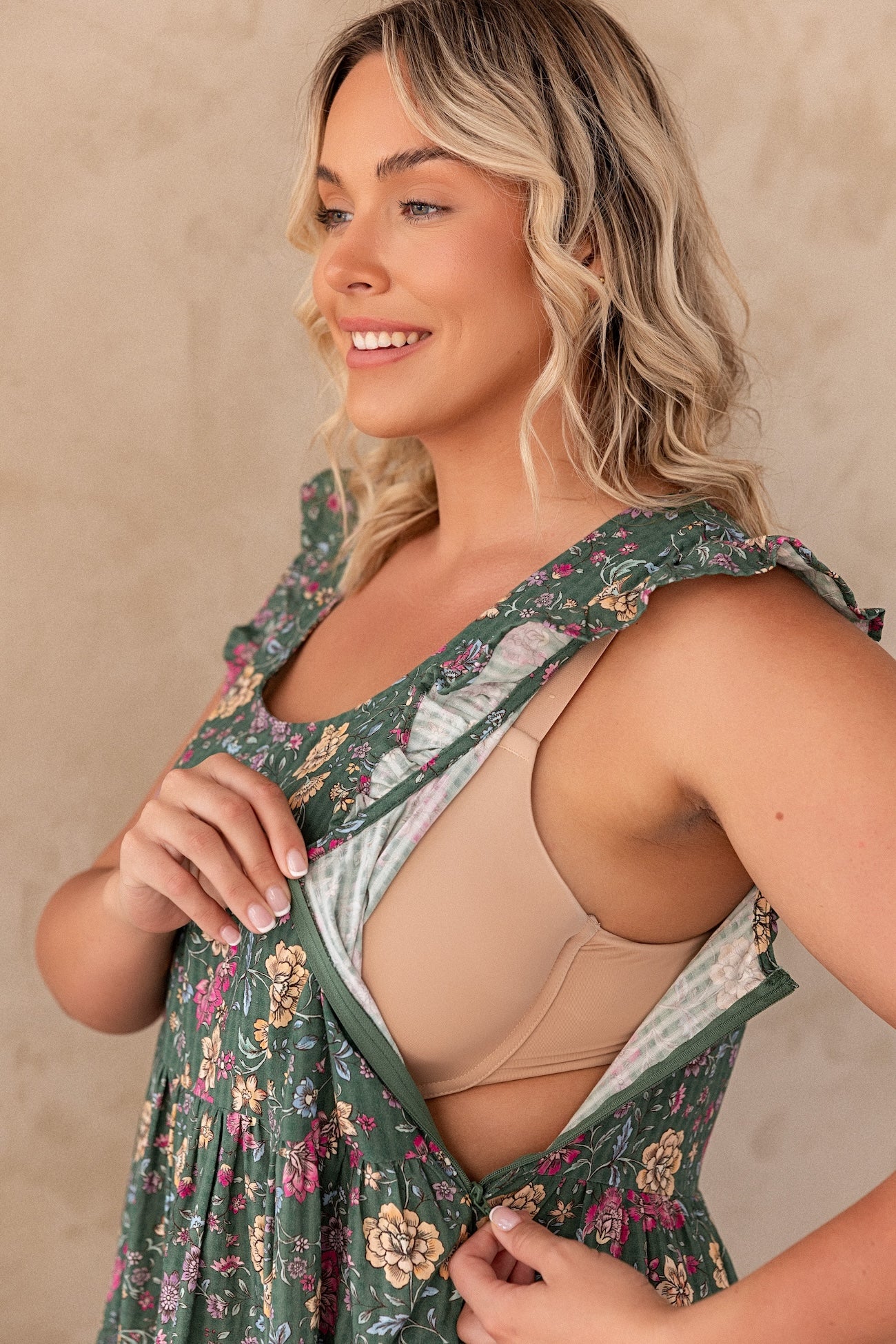 Lucy Dress - Emerald Botanica - Image 3