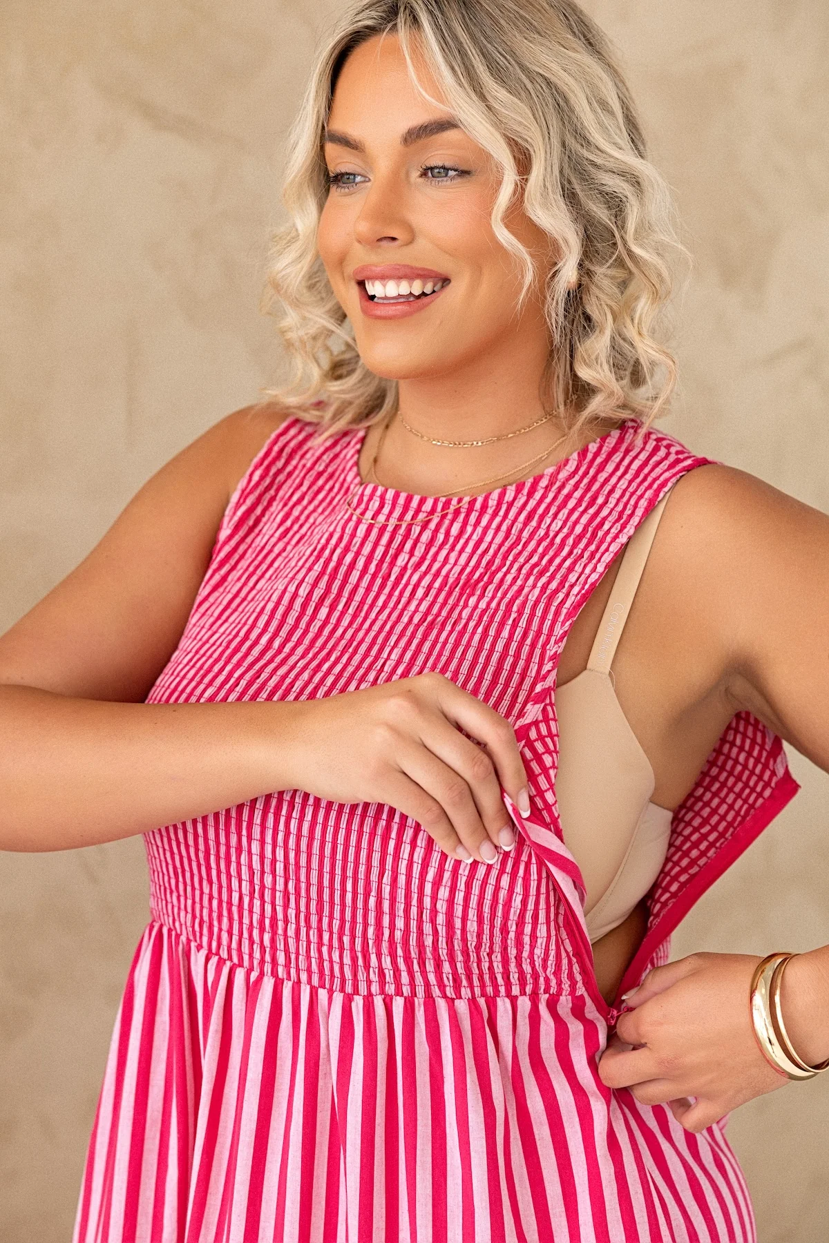 Sophie Dress - Cherry Pink - Image 3