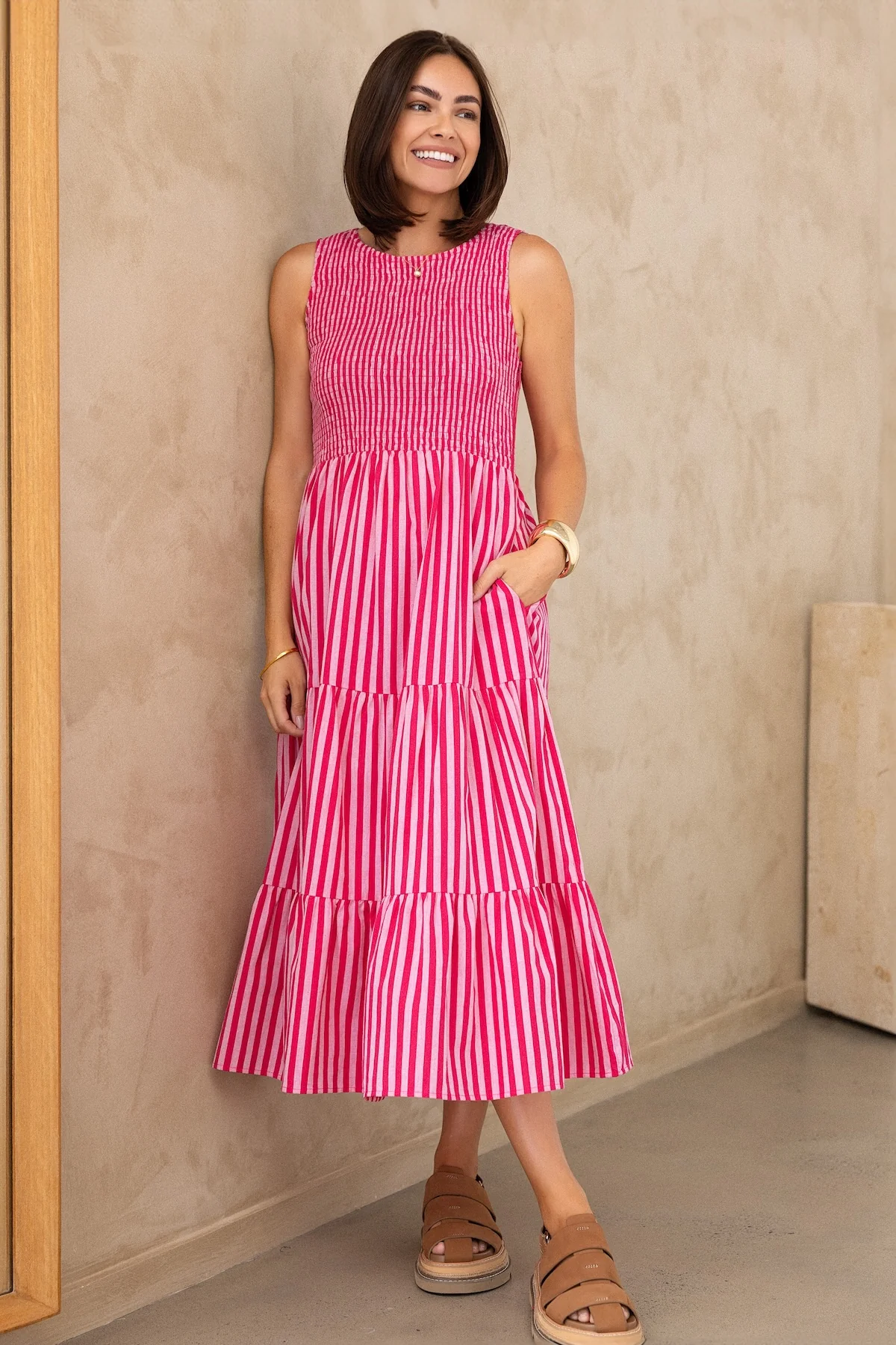 Sophie Dress - Cherry Pink - Image 9